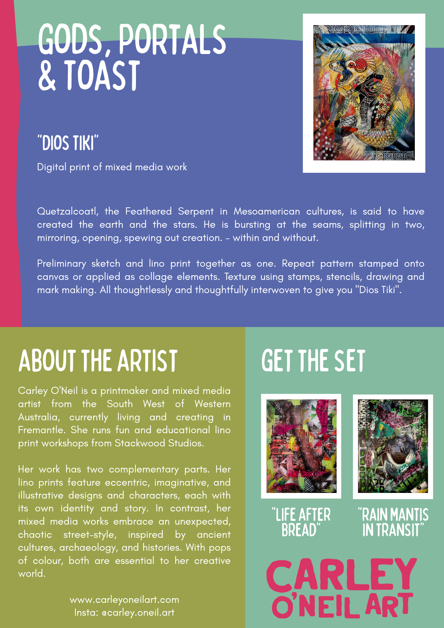 "Dios Tiki" A3 Poster - Image 3