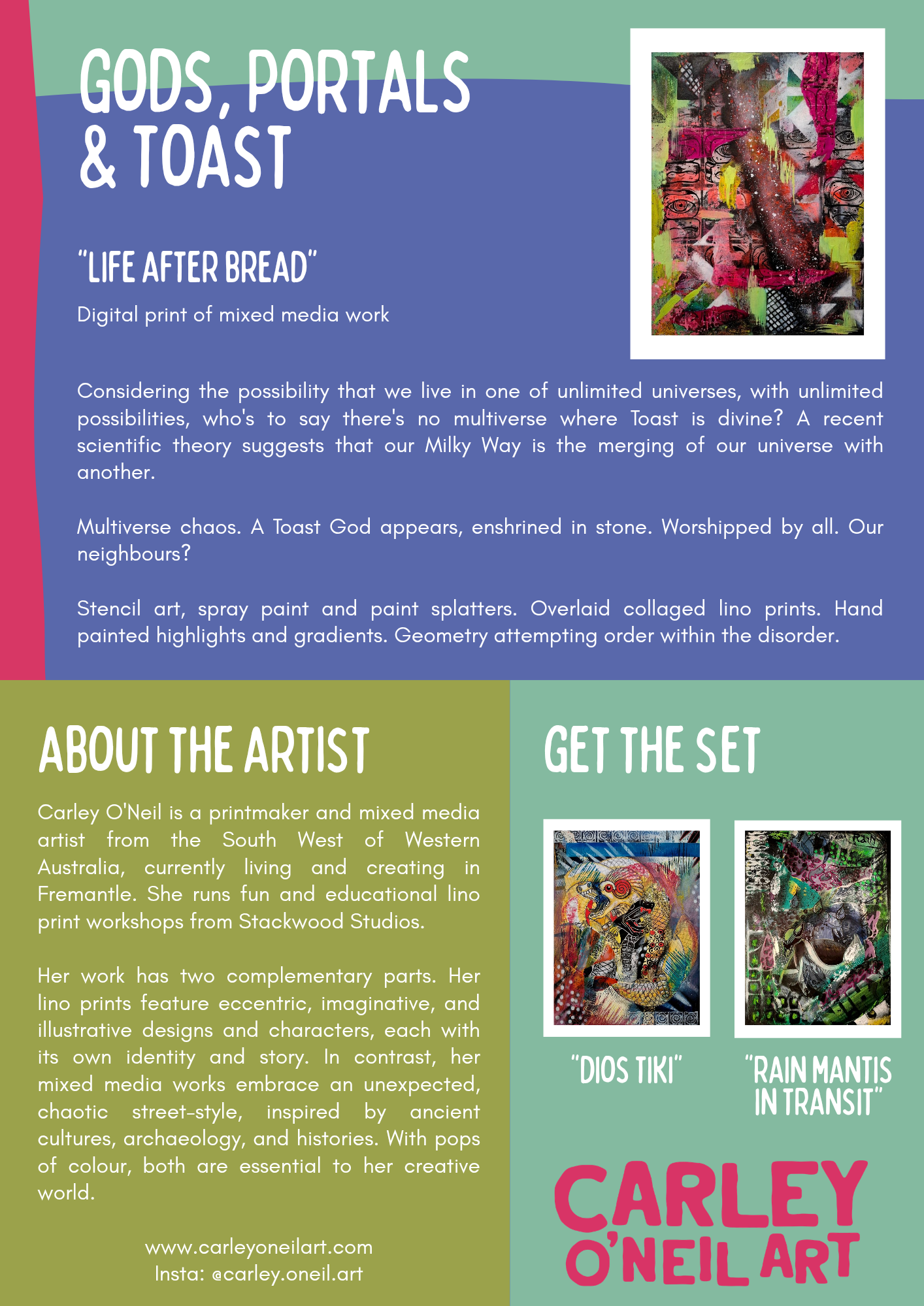 "Toast God" A3 Poster - Image 3